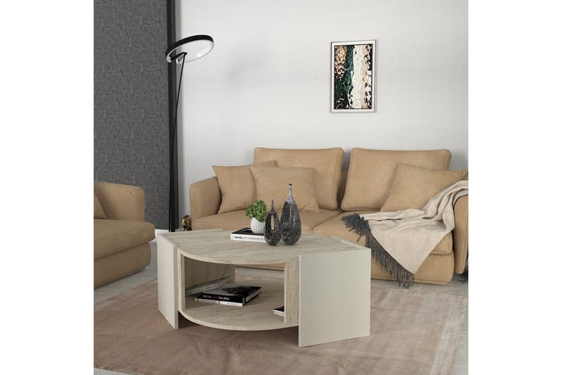 Marmuras Soffbord 75 cm - Beige/Sandsten - Möbler - Bord & matgrupper - Soffbord