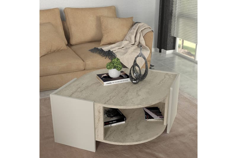 Marmuras Soffbord 75 cm - Beige/Sandsten - Möbler - Bord & matgrupper - Soffbord