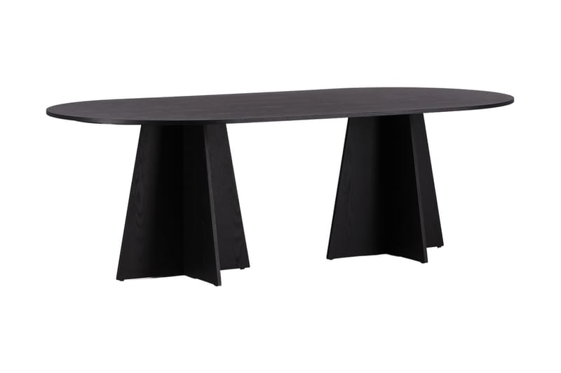 Bariso Matbord 230x115x75 cm Oval - Svart - Matbord & köksbord - Klaffbord & Hopfällbart bord