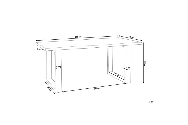 Heby Matbord 200 cm - Brun - Möbler - Bord & matgrupper - Matbord & köksbord