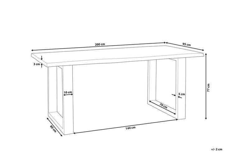 Heby Matbord 200 cm - Brun - Möbler - Bord & matgrupper - Matbord & köksbord