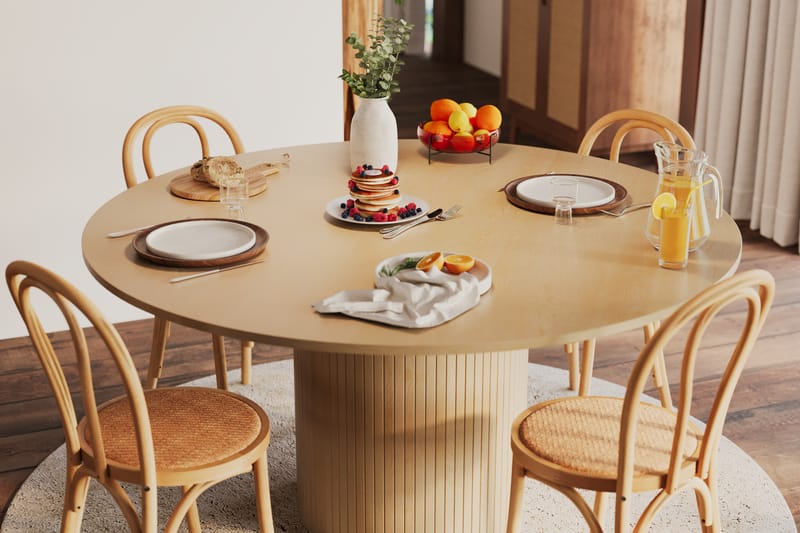 Kopparbo Matbord 150 cm - Ljust vitlaserat ekträ - Matbord & köksbord - Klaffbord & Hopfällbart bord
