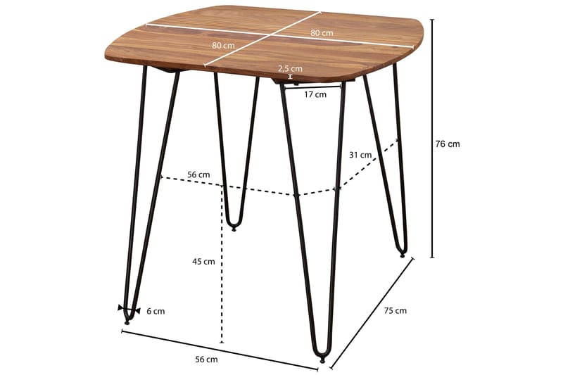 Kristl Matbord 80 cm - Trä/natur - Möbler - Bord & matgrupper - Matbord & köksbord