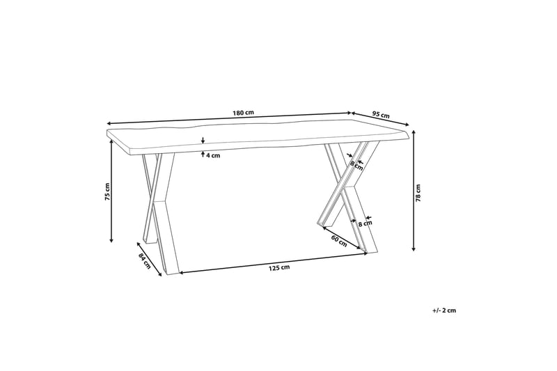 Lahens Matbord 180x95 cm - Brun - Möbler - Bord & matgrupper - Matbord & köksbord