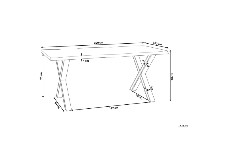 Lahens Matbord 200x102 cm - Brun - Möbler - Bord & matgrupper - Matbord & köksbord