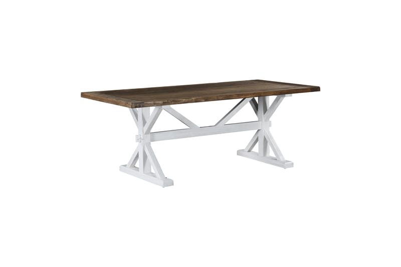 Lyon Förlängningsbart Matbord 200 cm - Natur/Vit - Matbord & köksbord
