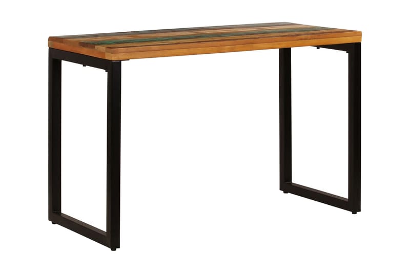 Matbord 115x55x76 cm massivt återvunnet trä och stål - Brun - Matbord & köksbord