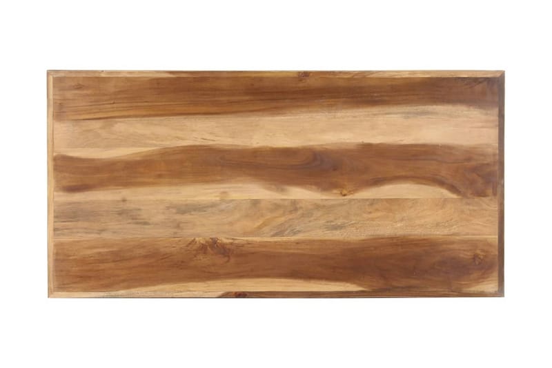 Matbord 120x60x75 cm massivt trä med sheshamfinish - Brun - Matbord & köksbord