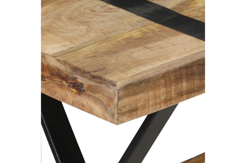Matbord 120x60x76 cm grovt mangoträ - Brun - Matbord & köksbord