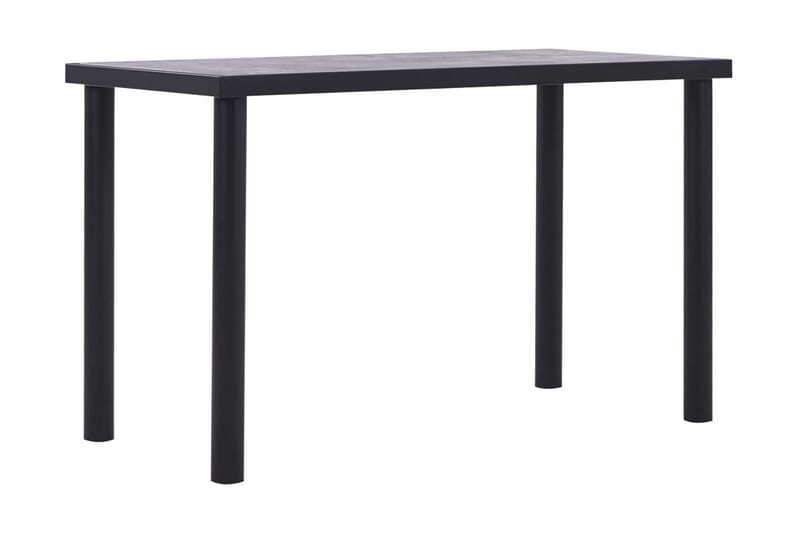 Matbord svart och betonggrå 120x60x75 cm MDF - Svart - Matbord & köksbord