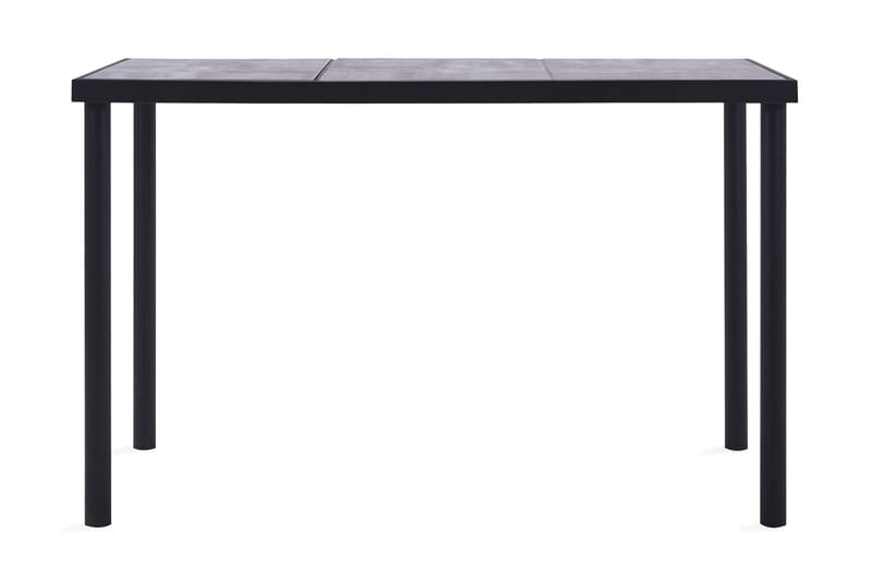 Matbord svart och betonggrå 160x80x75 cm MDF - Svart - Matbord & köksbord