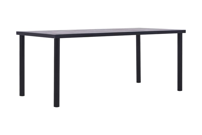 Matbord svart och betonggrå 200x100x75 cm MDF - Svart - Matbord & köksbord