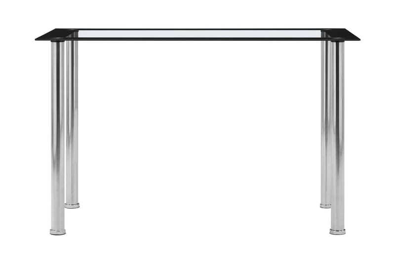 Matbord svart och transparent 120x60x75 cm härdat glas - Svart - Matbord & köksbord