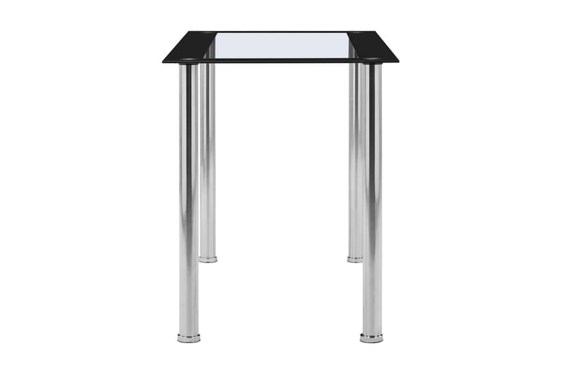 Matbord svart och transparent 120x60x75 cm härdat glas - Svart - Matbord & köksbord