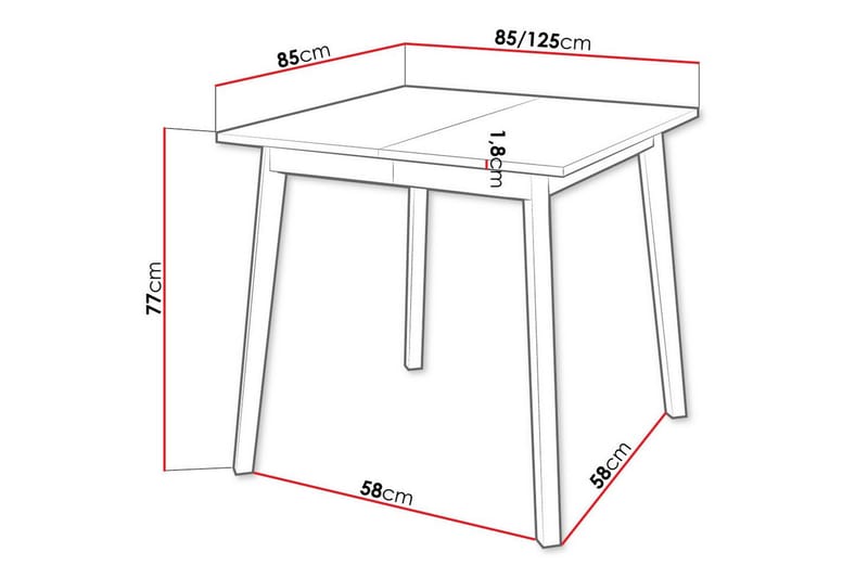 Narberth Matbord 85 cm - Vit - Matbord & köksbord