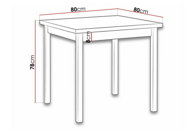 Patrickswell Matbord 80 cm - Brun - Matbord & köksbord