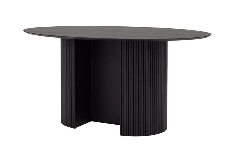 Rod Ovalt Matbord 160 cm - Svart - Matbord & köksbord - Klaffbord & Hopfällbart bord