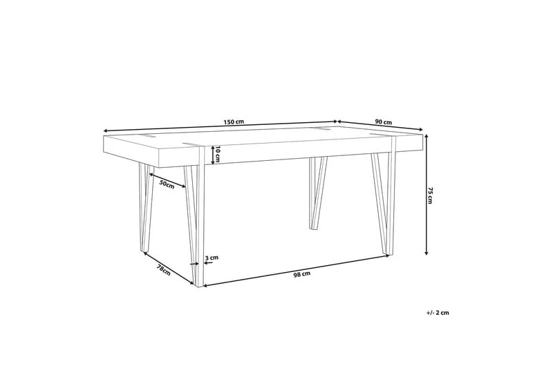 Roundtop Matbord 150x90 cm - Brun - Matbord & köksbord