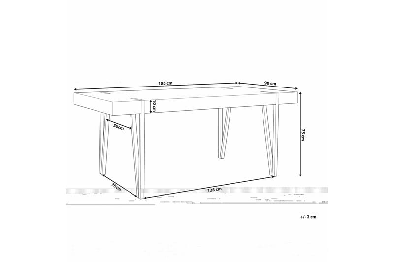 Roundtop Matbord 180x90 cm - Trä/natur - Matbord & köksbord