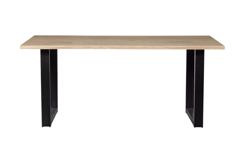 Tablo Matbord U-Formade Ben 160 cm - Ek/Svart - Matbord & köksbord - Klaffbord & Hopfällbart bord