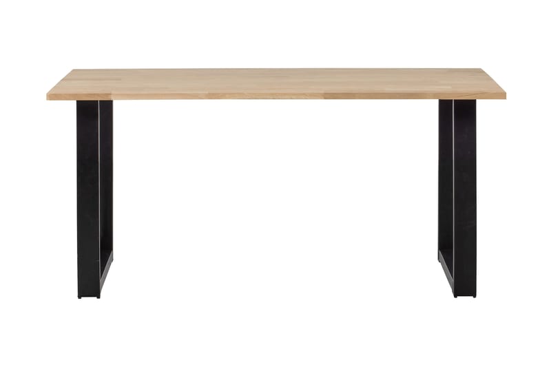Tablo Matbord U-Formade Ben 180 cm Obehandlat - Ek/Svart - Matbord & köksbord - Klaffbord & Hopfällbart bord