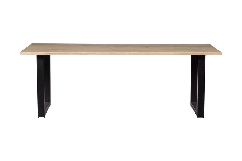 Tablo Matbord U-Formade Ben 199 cm - Ek/Svart - Matbord & köksbord - Klaffbord & Hopfällbart bord