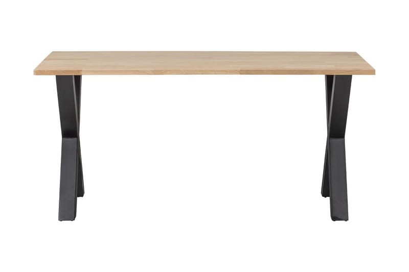 Tablo Matbord X-Formade Ben 180 cm Obehandlat - Ek/Svart - Matbord & köksbord - Klaffbord & Hopfällbart bord