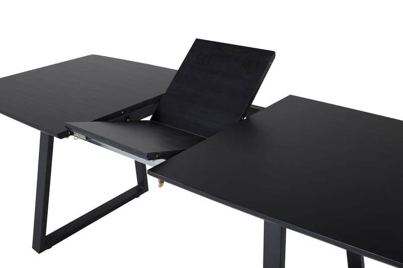 Zarzosa Matbord 160 cm Förlängningsbart - Svart - Matbord & köksbord