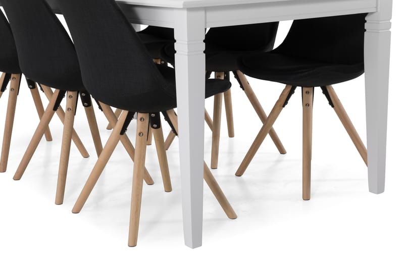 Hartford Matbord med 6 st Forum stolar - Vit/Mörkgrå - Matgrupper