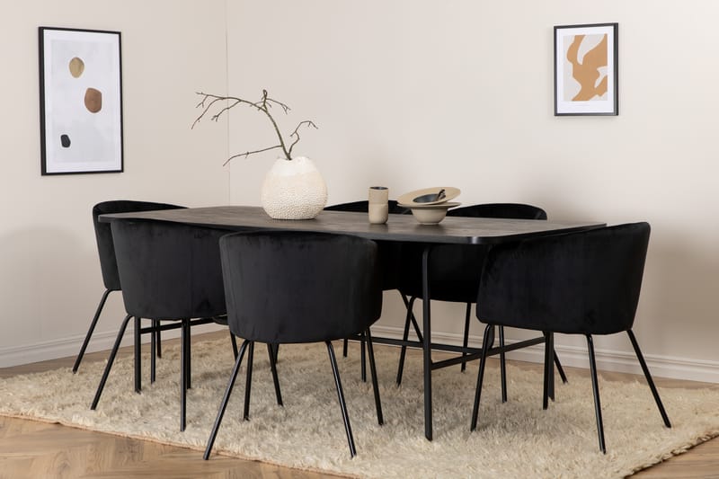 Uno matbord med 6st Berit matstol - Matgrupper