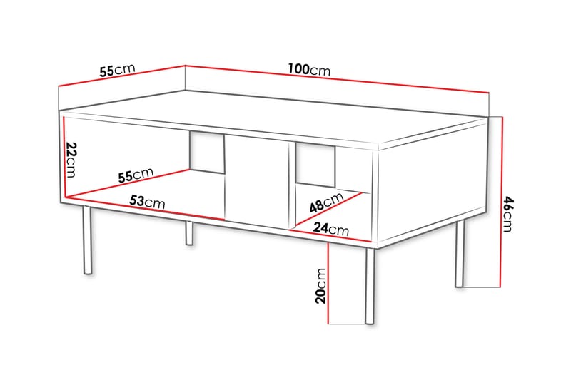 Munkedal Soffbord 100 cm - Kashmir - Möbler - Bord & matgrupper - Soffbord