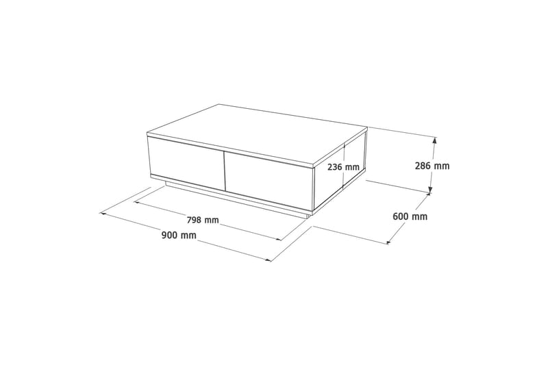 Najar Soffbord 90 cm - Brun/Antracit - Möbler - Bord & matgrupper - Soffbord