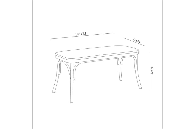 Oliver Matbord 120x75 cm + 2 st Matstolar + Bänk Vit/Brun - Hanah Home - Möbler - Bord & matgrupper - Matgrupper