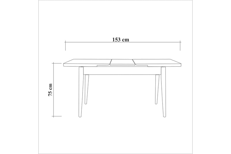 Oliver Matbord 120x75 cm + 4 st Matstolar Svart/Brun - Hanah Home - Möbler - Bord & matgrupper - Matgrupper