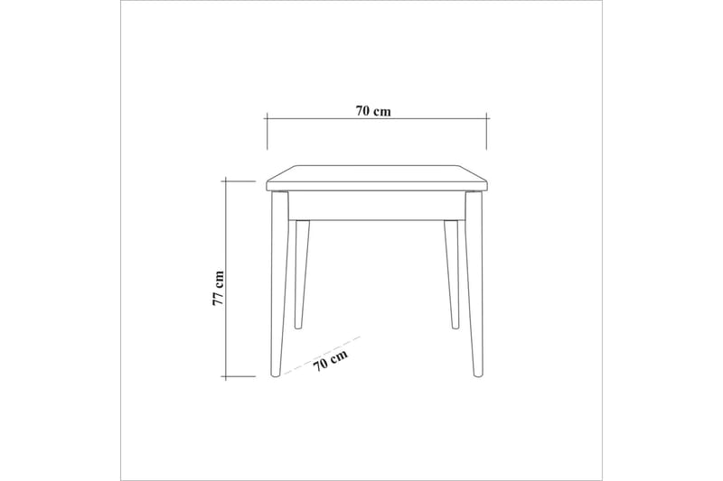 Oliver Matbord 70x70 cm + 2 st Matstolar Svart/Brun - Hanah Home - Möbler - Bord & matgrupper - Matgrupper