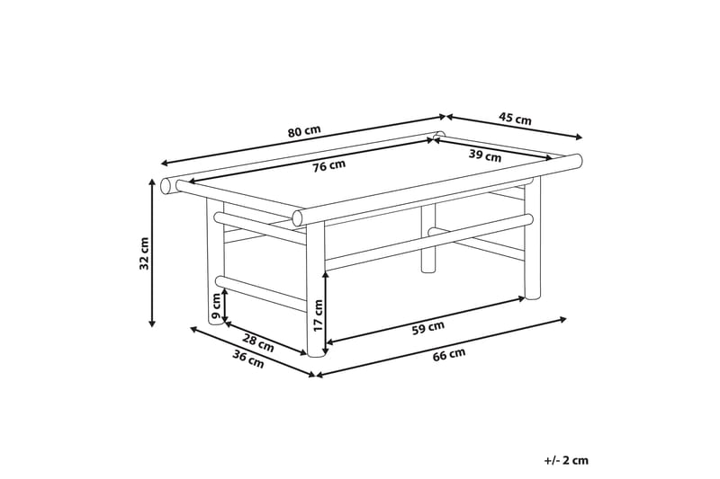 Rosthern Soffbord 80x45 cm - Ljusbrun - Soffbord