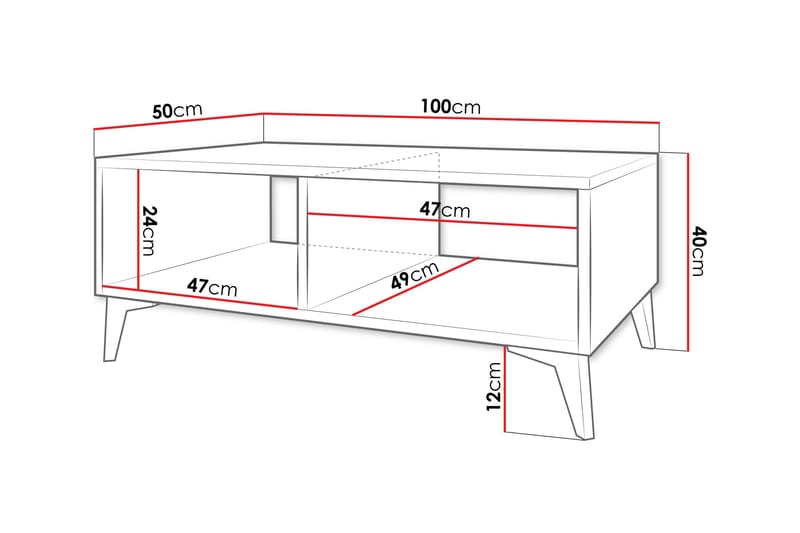 Royston Soffbord 100 cm - Vit - Möbler - Bord & matgrupper - Soffbord