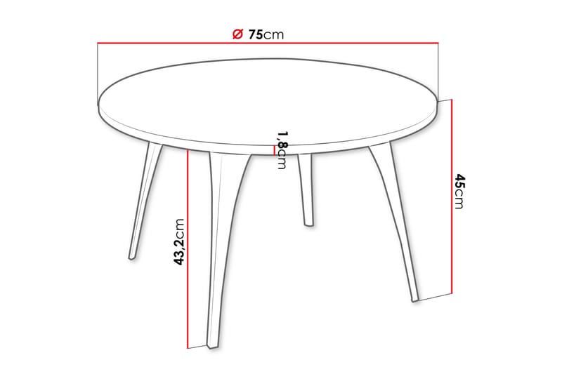 Sayumi Soffbord 75 cm - Svart - Möbler - Bord & matgrupper - Soffbord