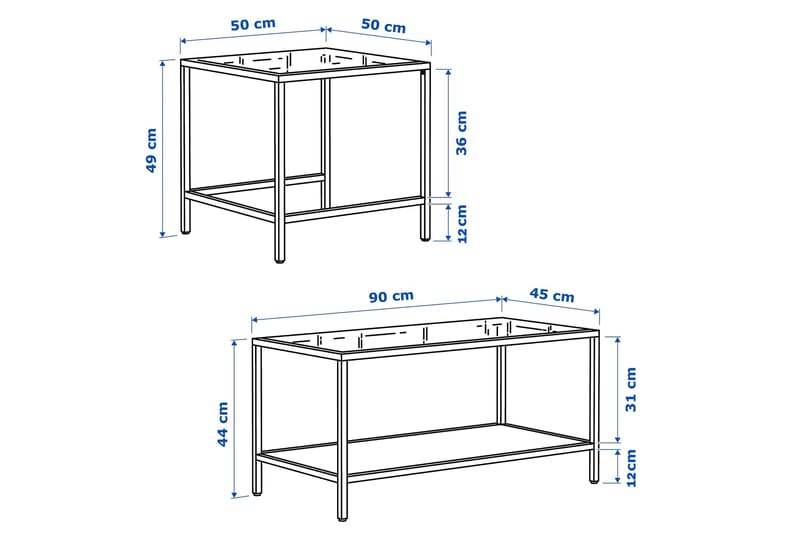 Sevay Soffbord 90 cm - Svart - Möbler - Bord & matgrupper - Soffbord