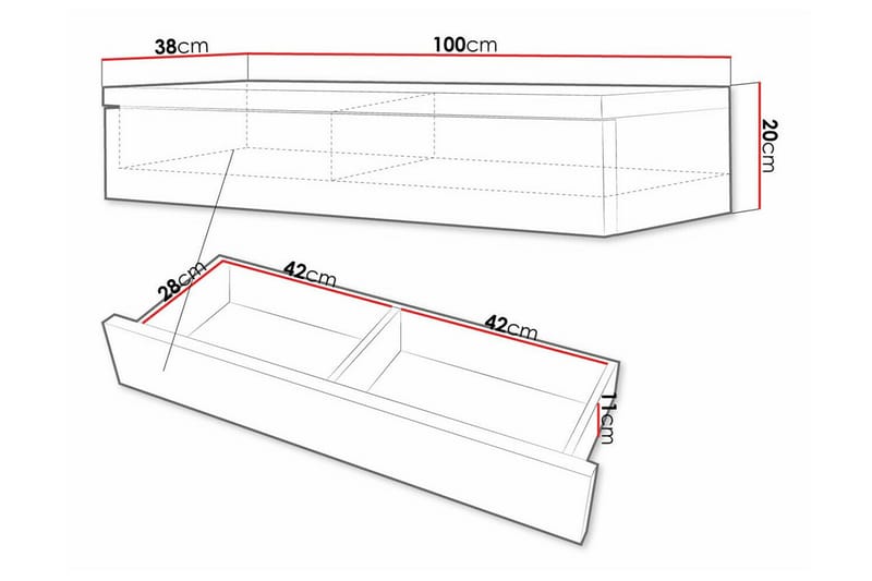 Staffin Sminkbord 100x38 cm - Svart - Sminkbord & toalettbord