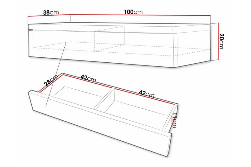 Staffin Sminkbord 100x38 cm - Vit - Möbler - Bord & matgrupper - Sminkbord & toalettbord