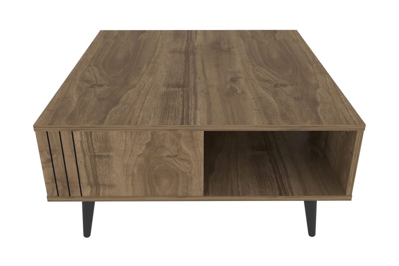 Andifli Soffbord 89,6x46,5x89,6 cm - Brun - Soffbord - Klaffbord & Hopfällbart bord - Soffbord med förvaring - Soffbord med hjul - Höj och sänkbart soffbord