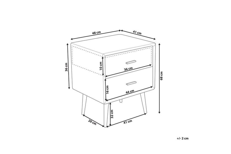 Aranne Soffbord 48 cm - Beige/Konstläder - Soffbord