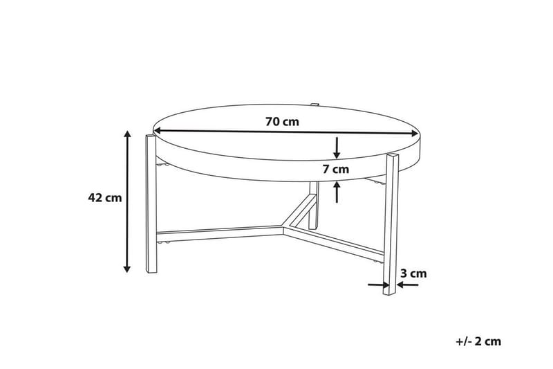 Bonita Soffbord 75 cm - Grå - Soffbord