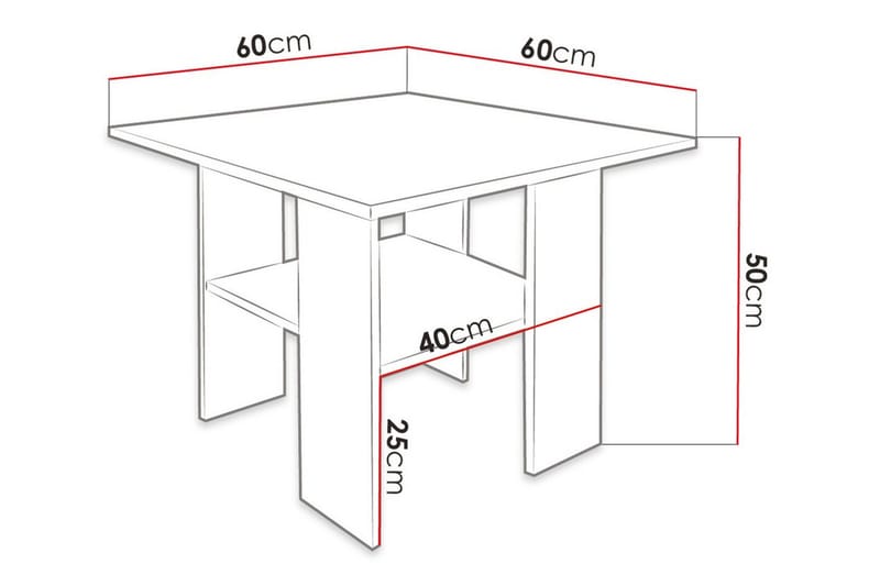 Carnew Soffbord 60 cm - Svart - Soffbord