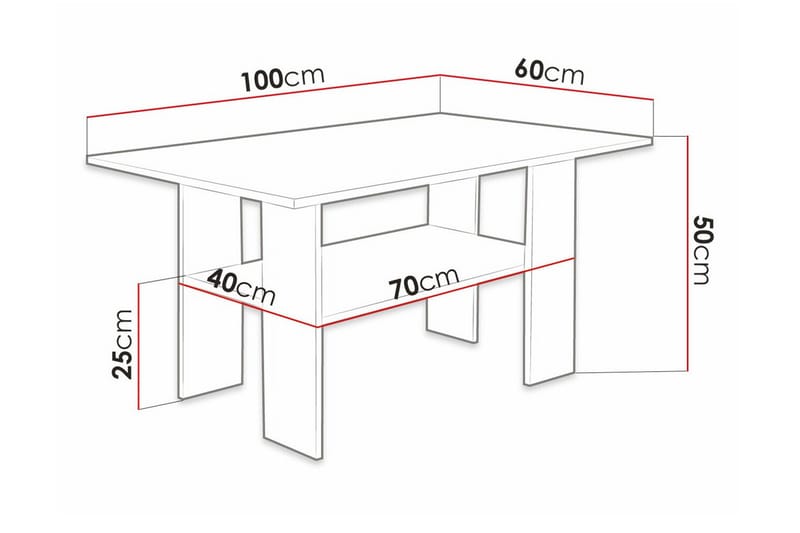 Carnew Soffbord 60 cm - Svart - Soffbord