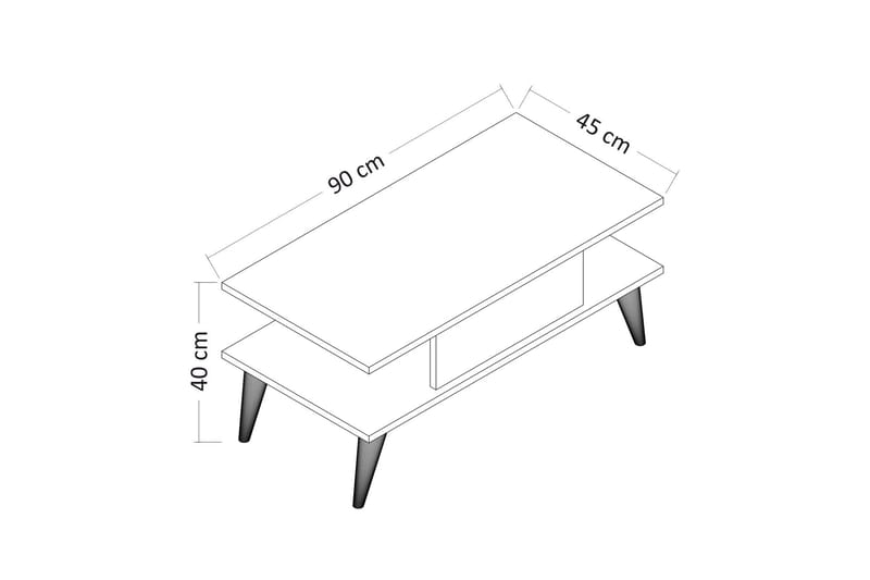 Chaing Soffbord 90x40x90 cm - Brun - Soffbord