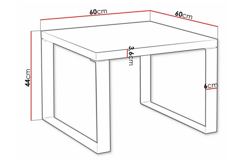 Clogsville Soffbord 60 cm - Svart - Möbler - Bord & matgrupper - Soffbord