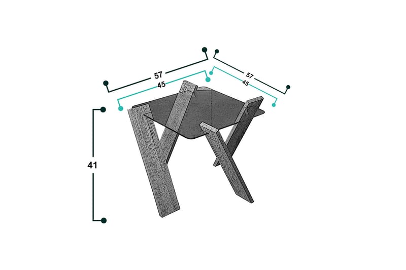 Comfortale Mini Soffbord 57 cm - Ek - Soffbord