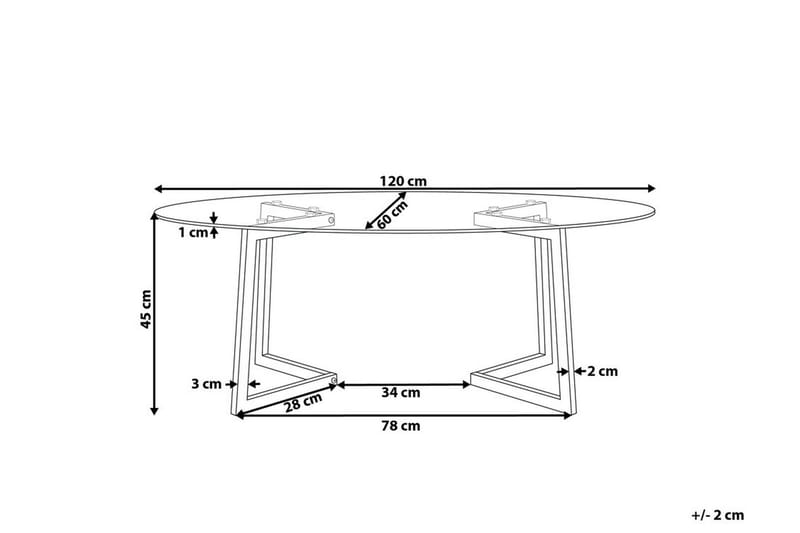 Fresno Soffbord 60 cm - Transparent - Soffbord